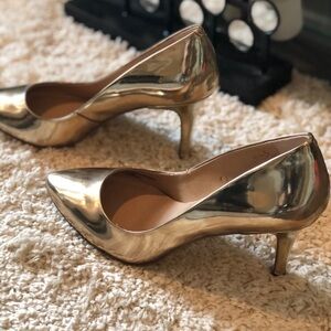 INC International Concepts Shiny Gold Heels